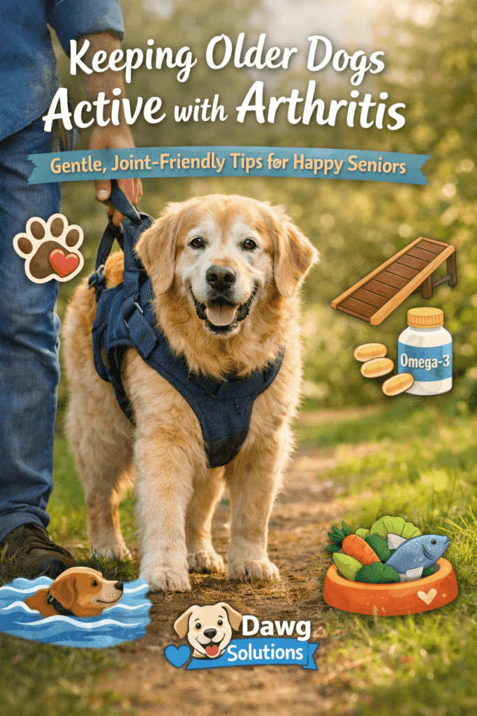 how to keep older dogs activie with arthritis