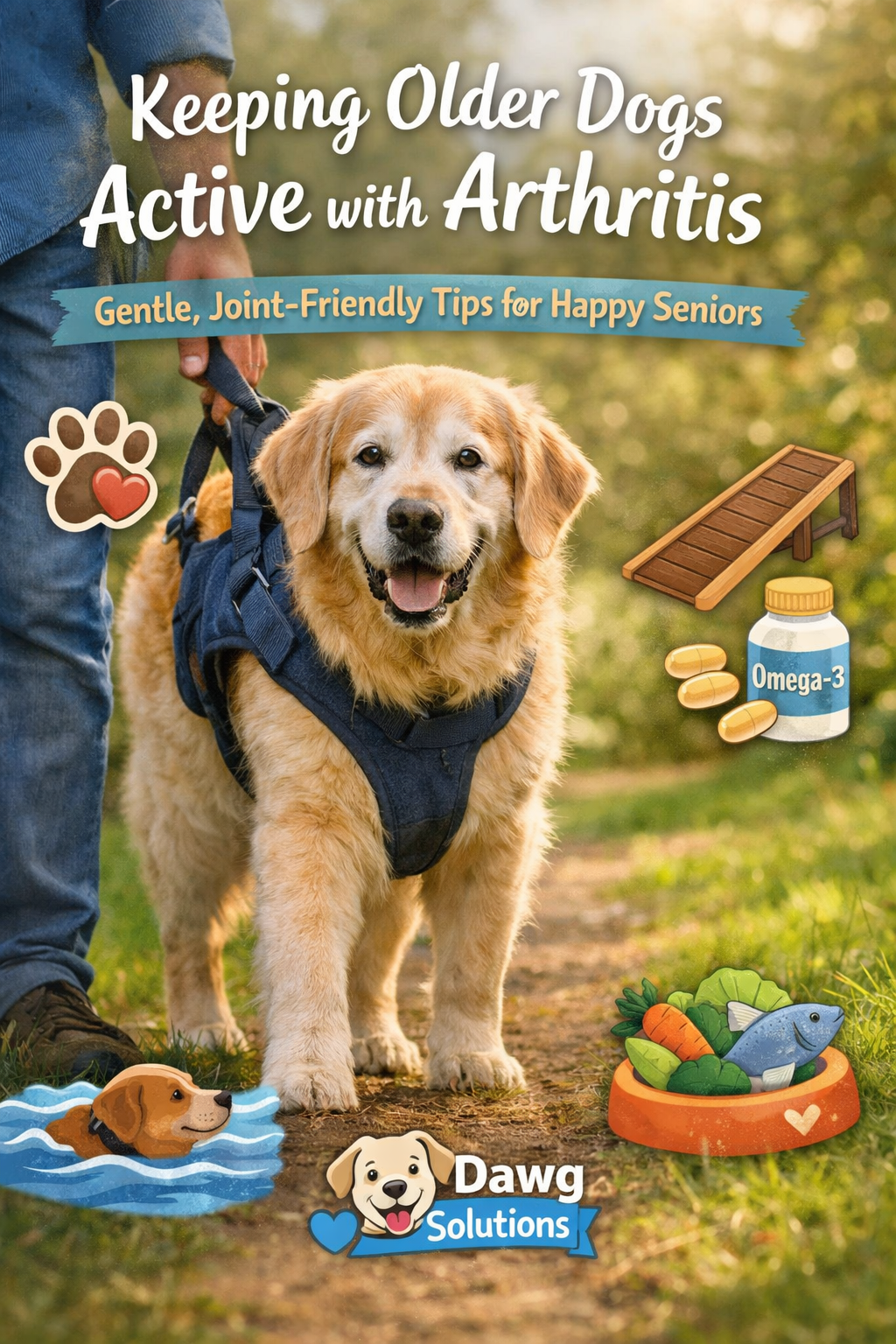 how to keep older dogs activie with arthritis