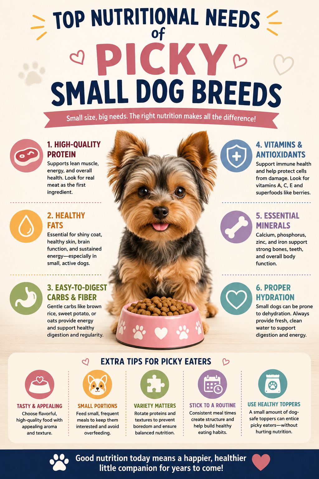 top nutritional needs of picky small dog breeds
